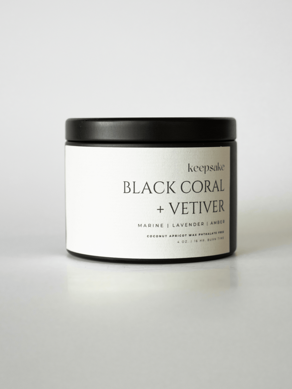 4 oz. Travel Candle - Black Coral + Vetiver