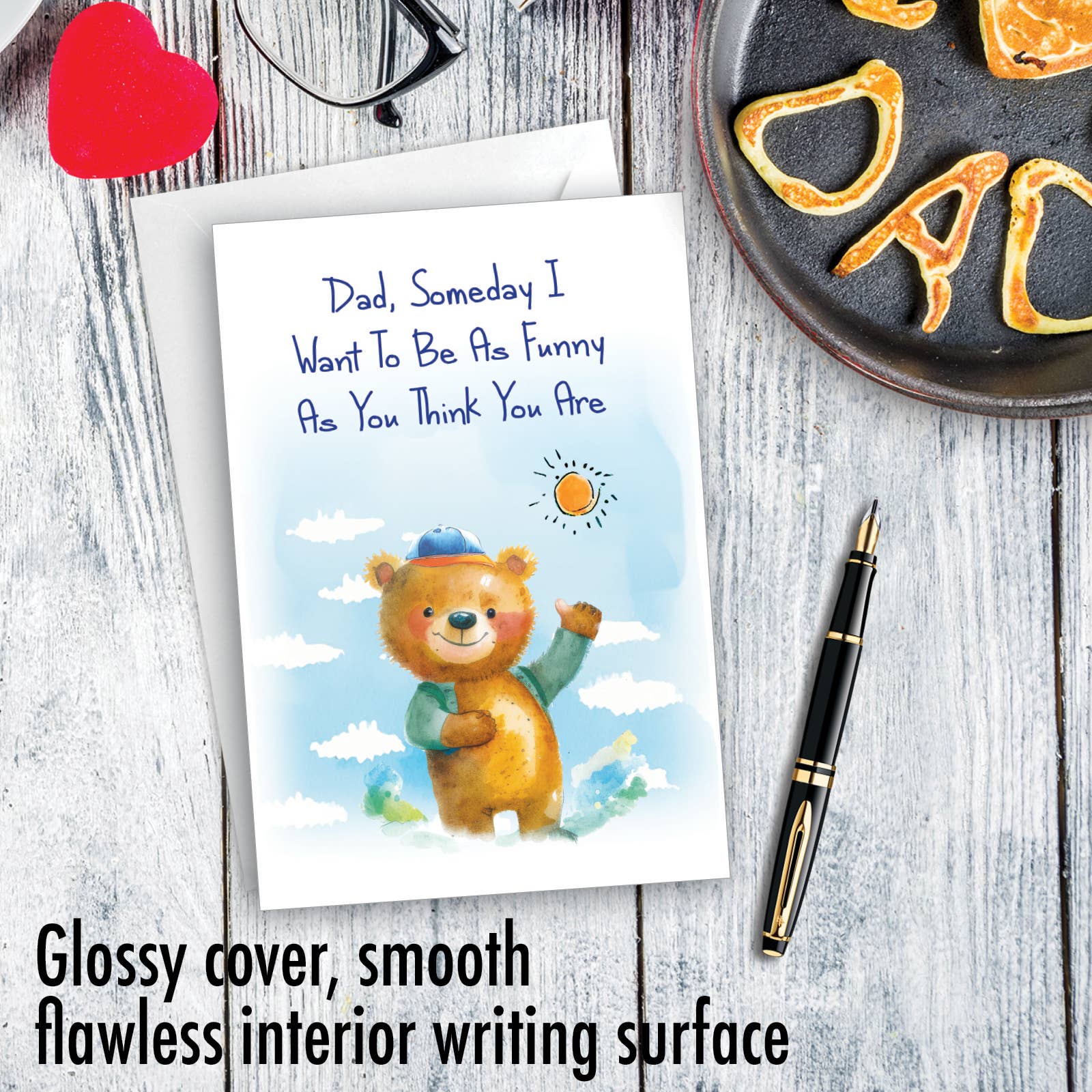 1 Funny Father's Day Greeting Card - Funny As Dad-NobleWorks