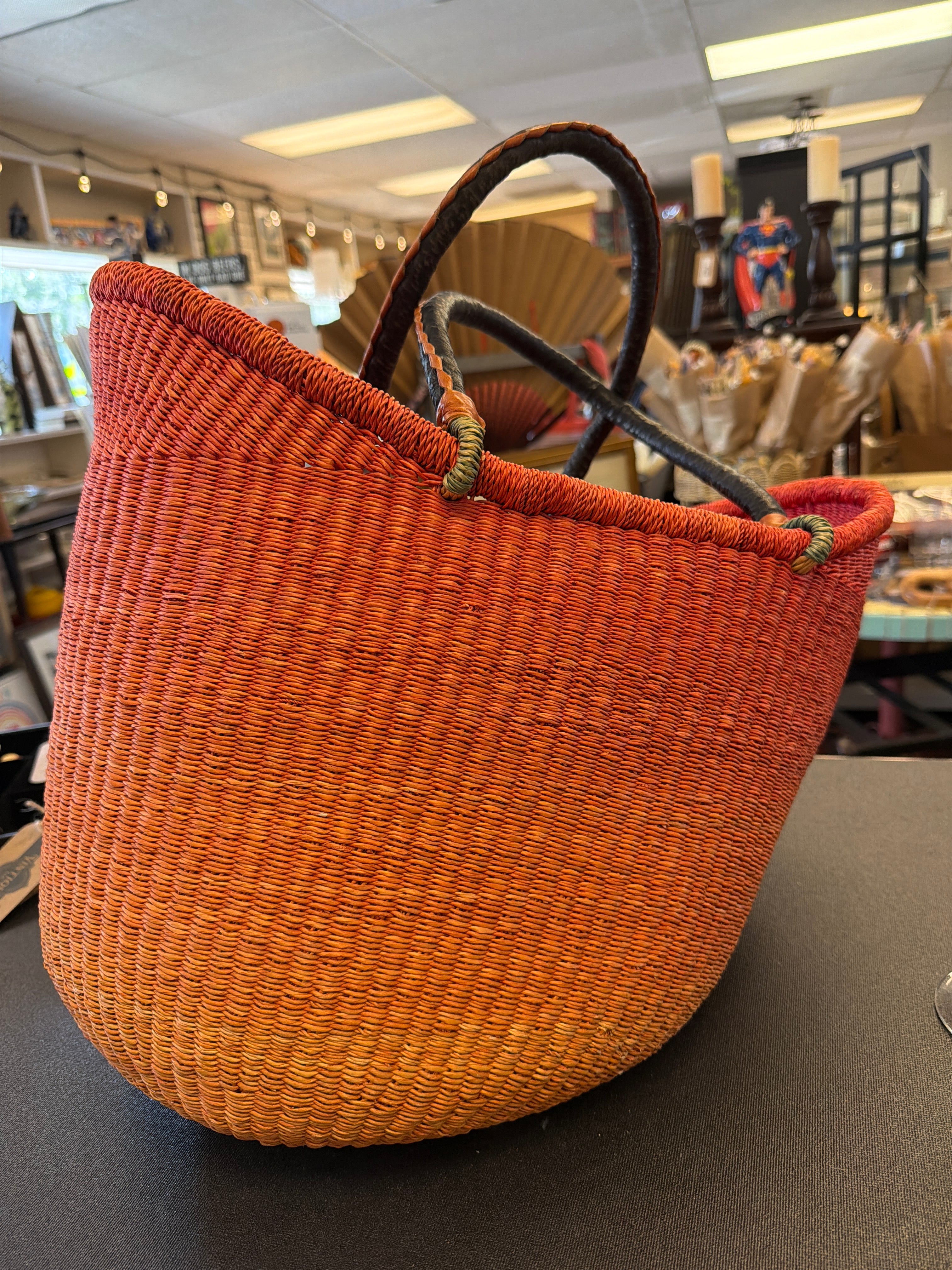 Swahili African Modern Persimmon tote