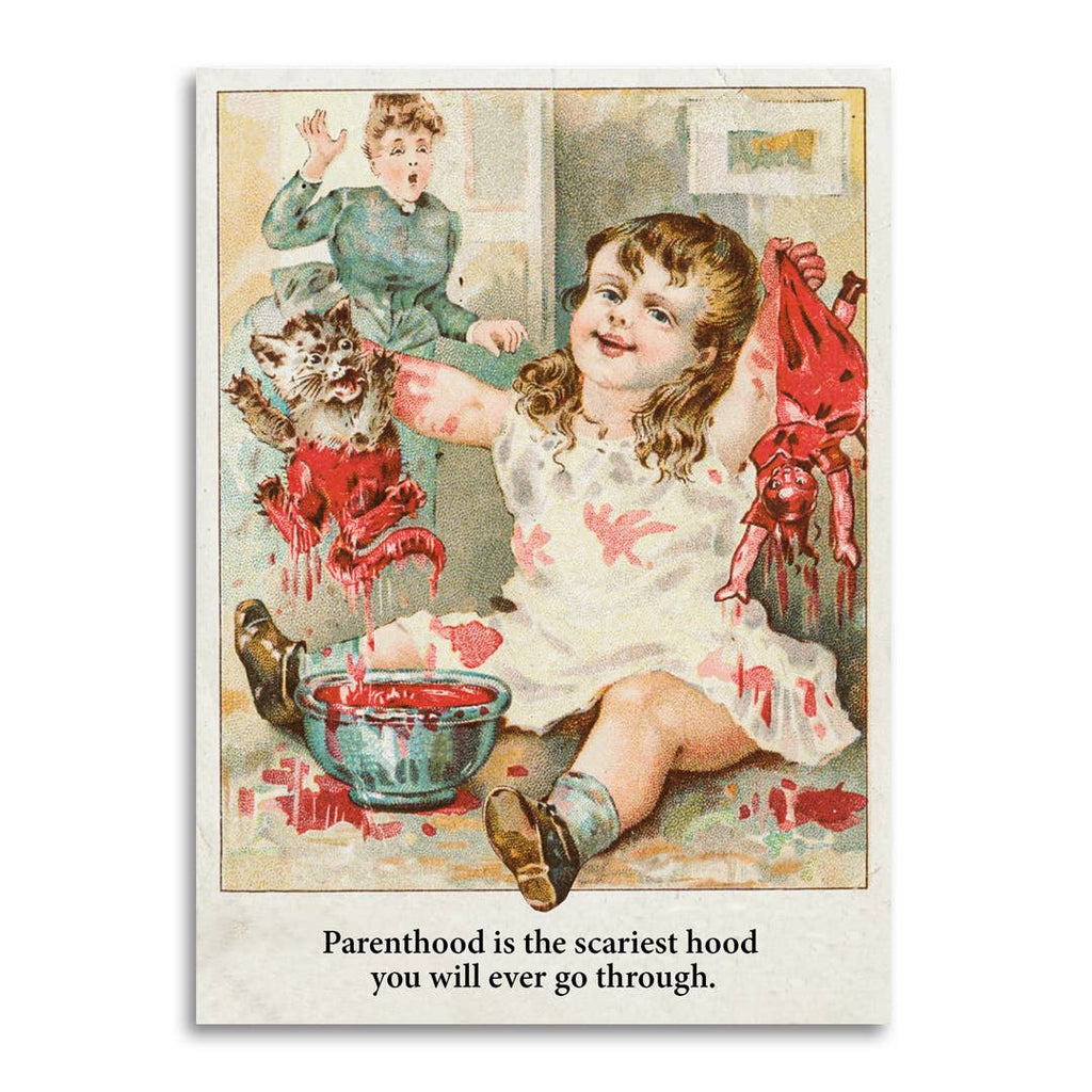 Parenthood Is the Scariest Hood - Baby Shower Card