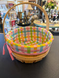 Pink plaid basket