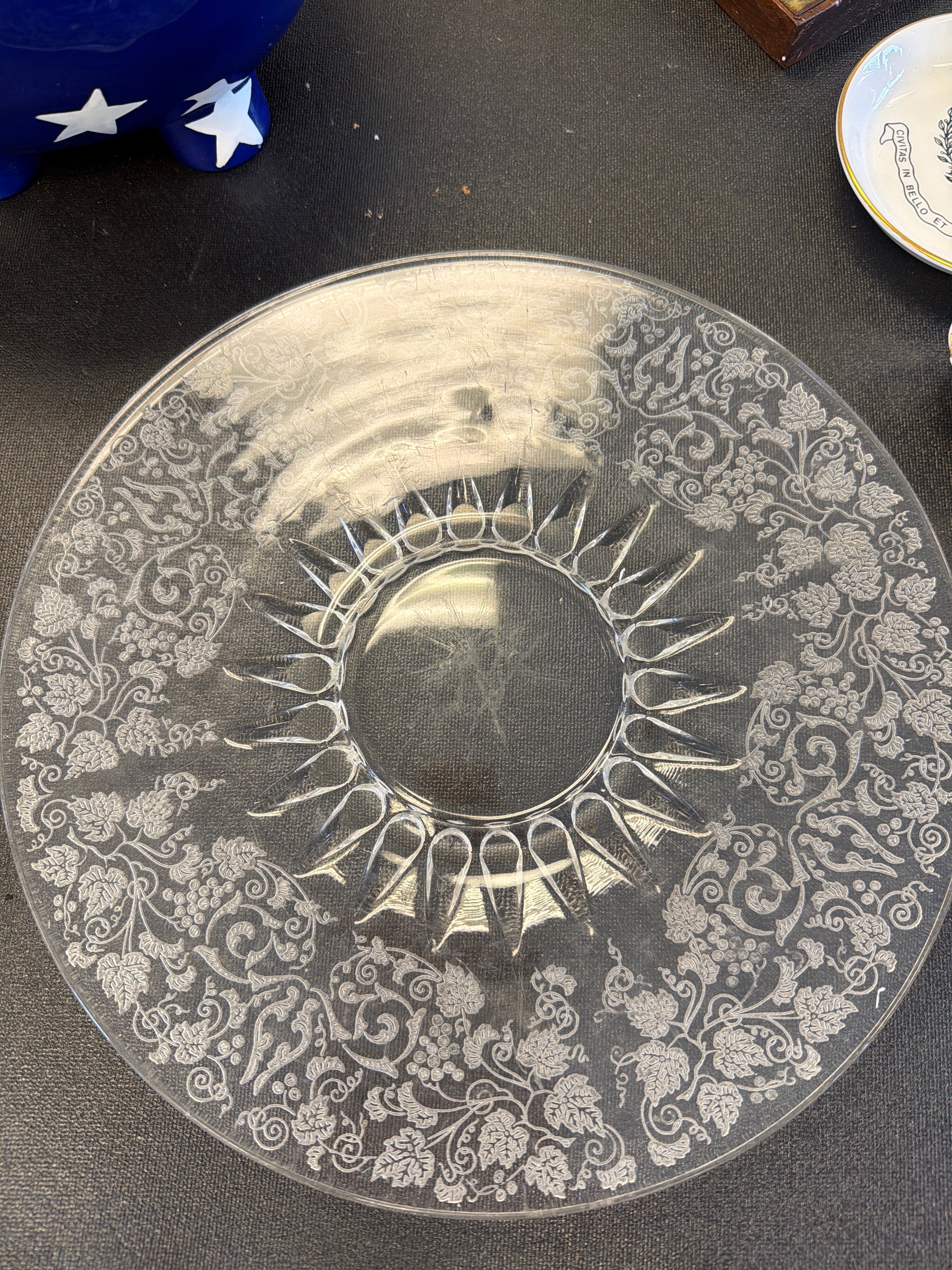 Cambridge glass platter