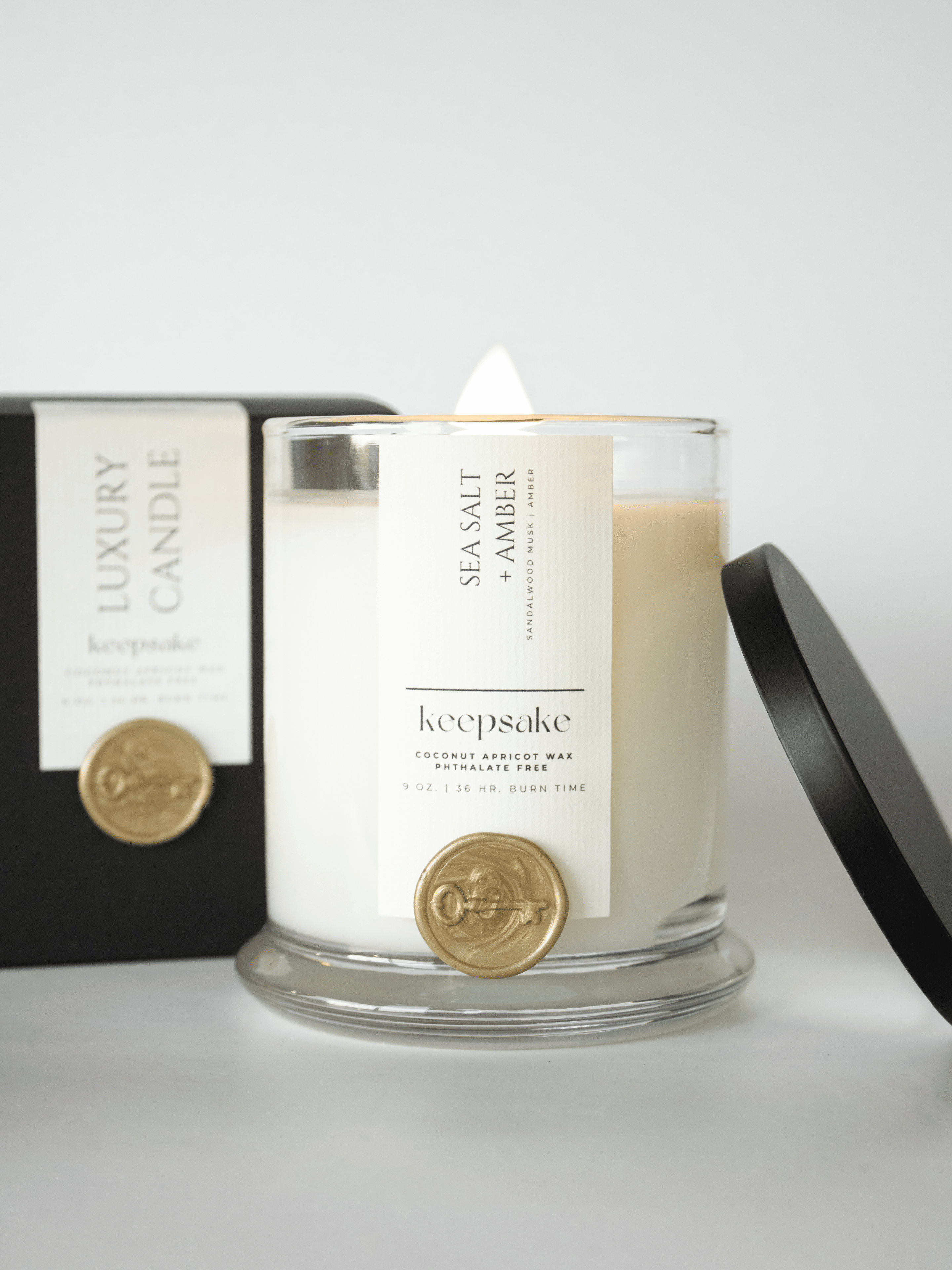 9 oz. Luxury Candle - Sea Salt + Amber