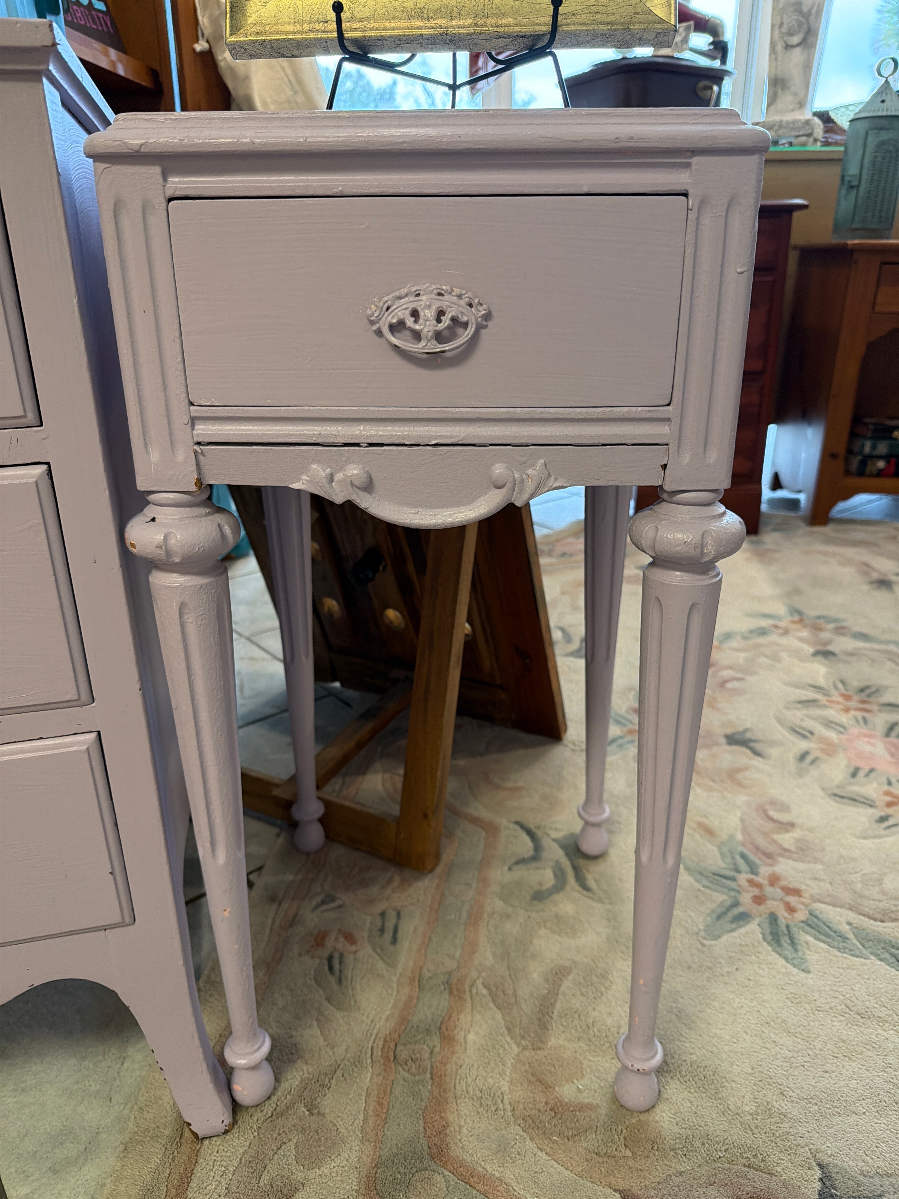 Vintage purple nightstand