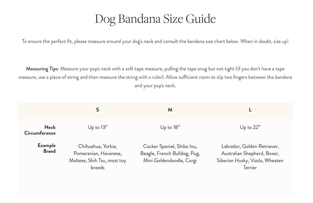 Peaches and Cream Dog Bandana: Small
