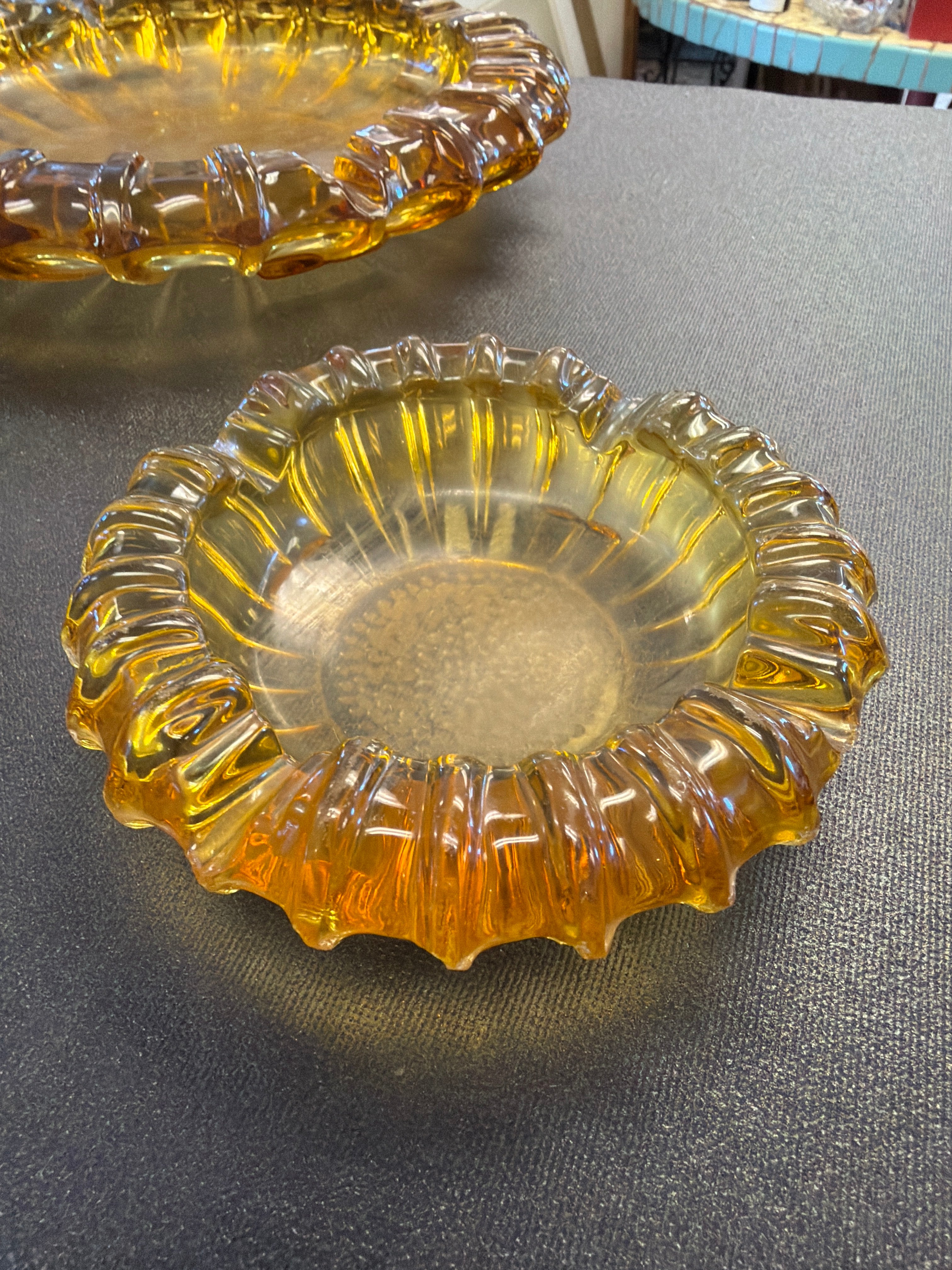 MCM Blenko Sunburst Ashtray