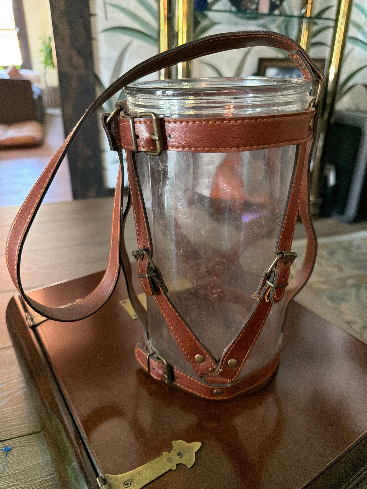 Horse Harness Hurricane Lamp