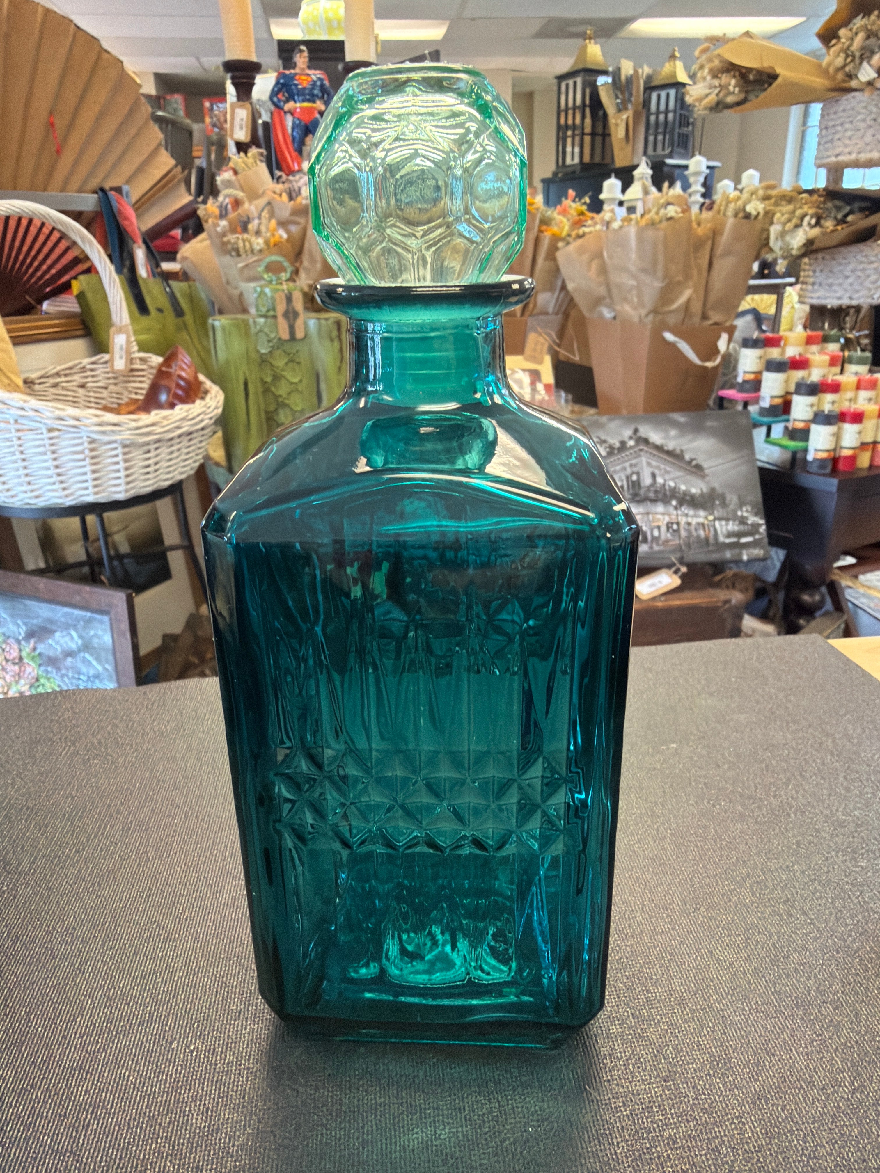 Teal Decanter