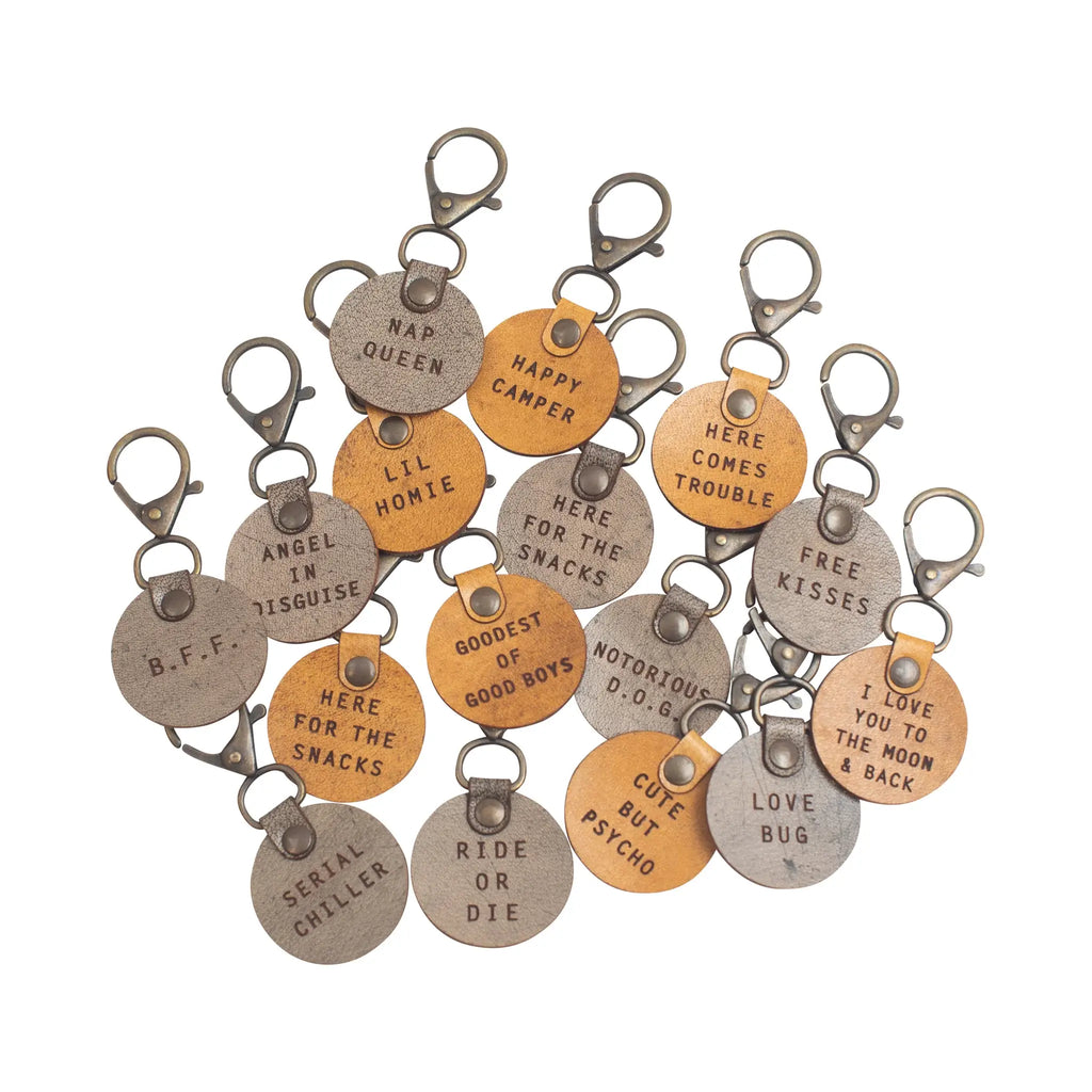 Leather Dog Charms - Set of 40