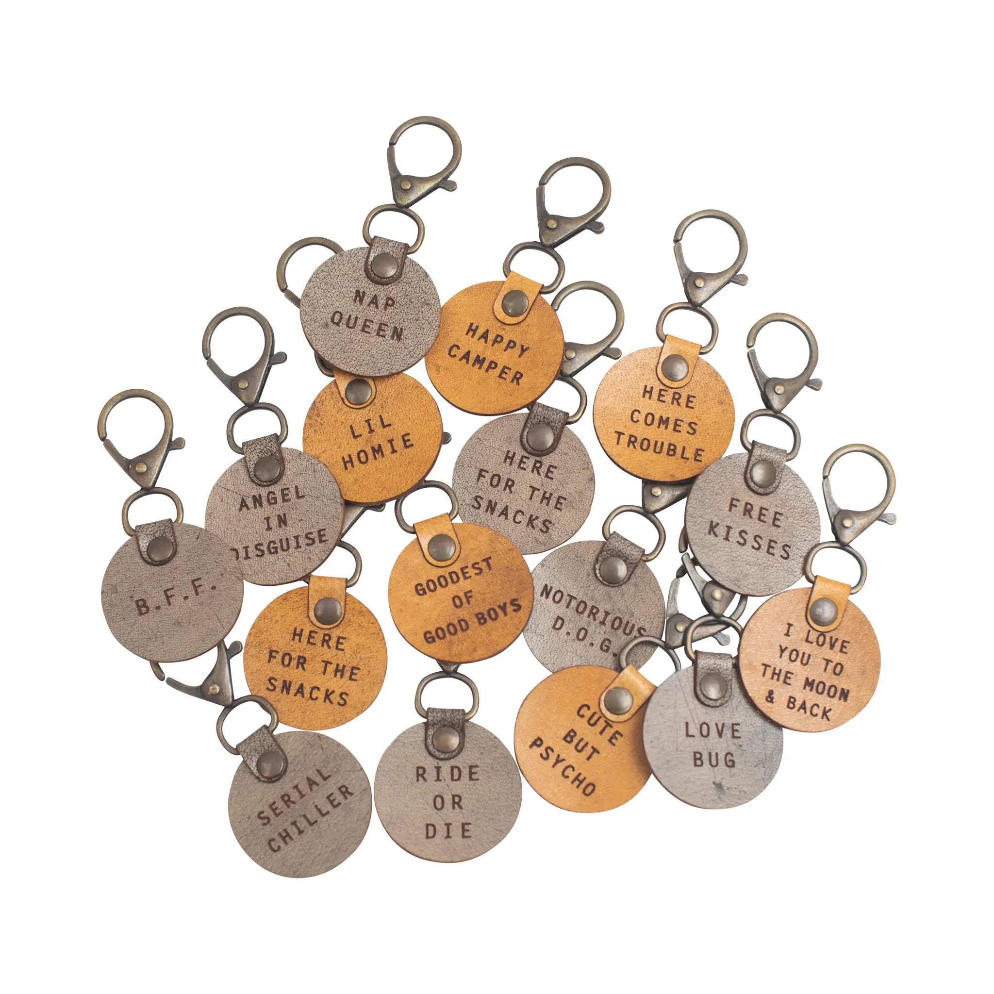 Leather Dog Charms - Set of 40