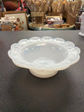 Anchor Hocking translucent hobnail milk glass bowl