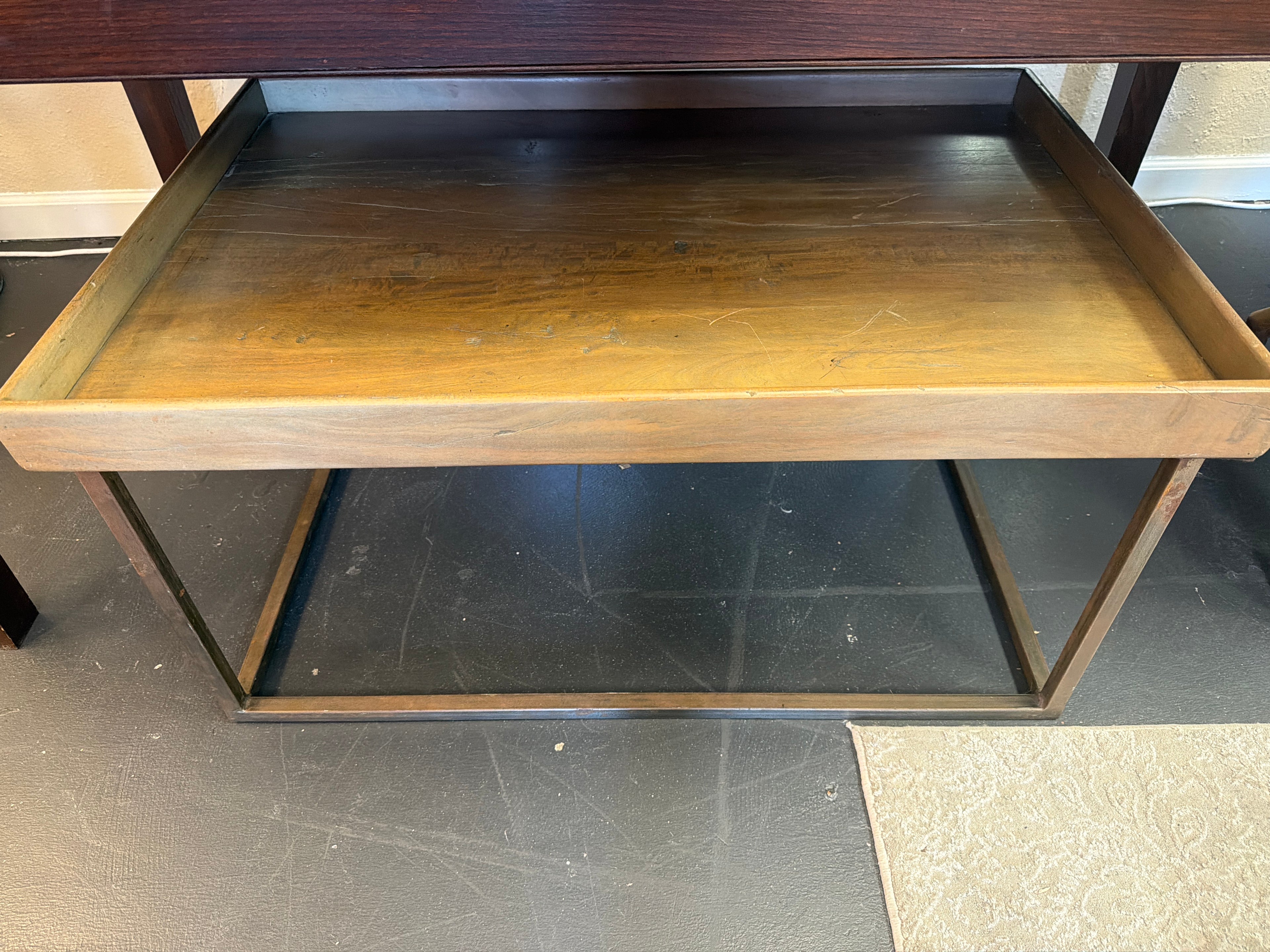 Wood and Metal Coffee Table