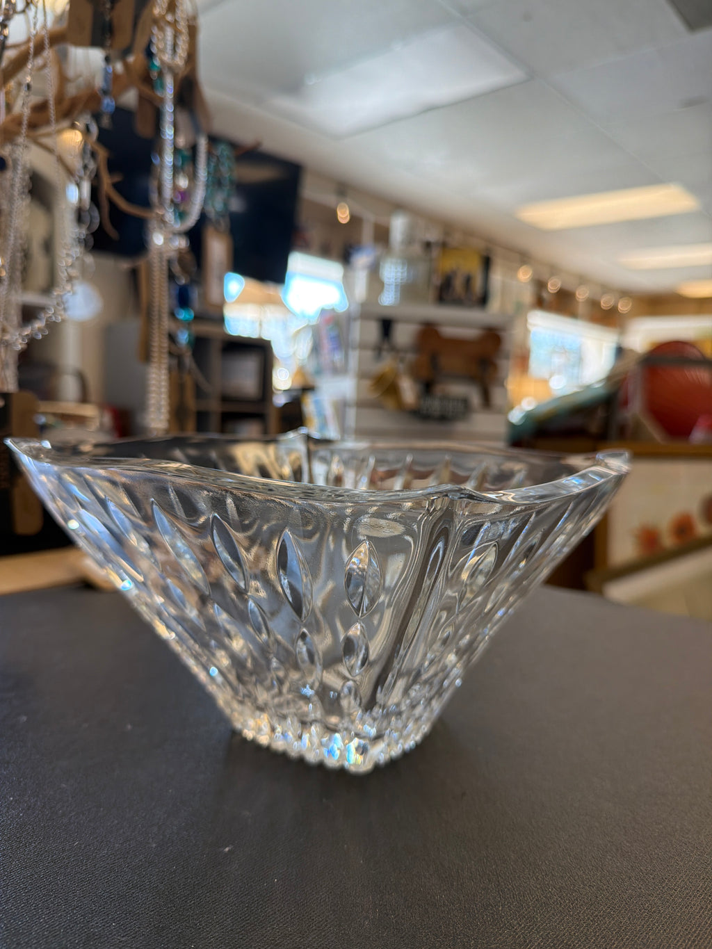 Mikasa "Teardrops" crystal serving bowl