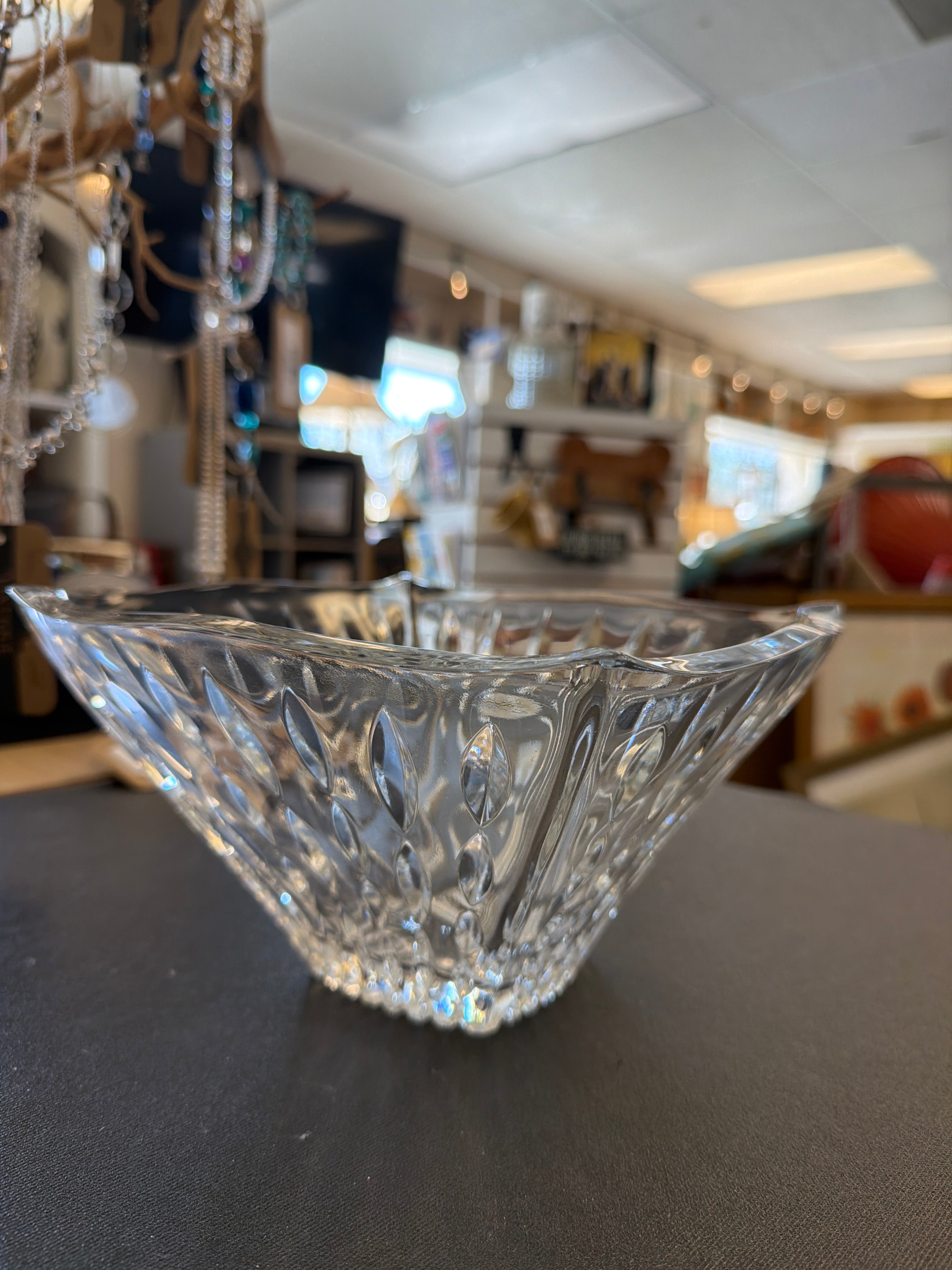Mikasa "Teardrops" crystal serving bowl