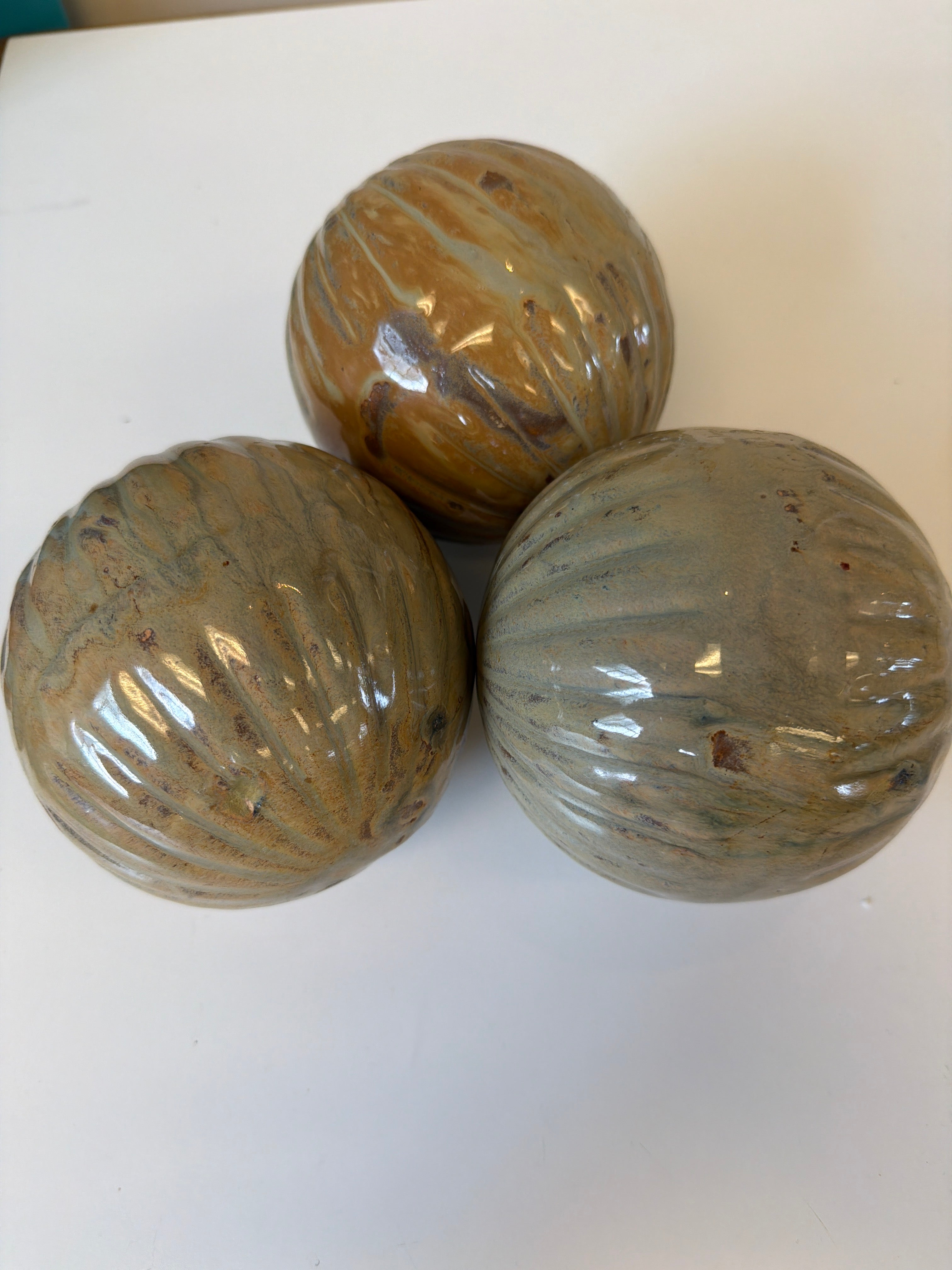 Decorative glass balls set of 3