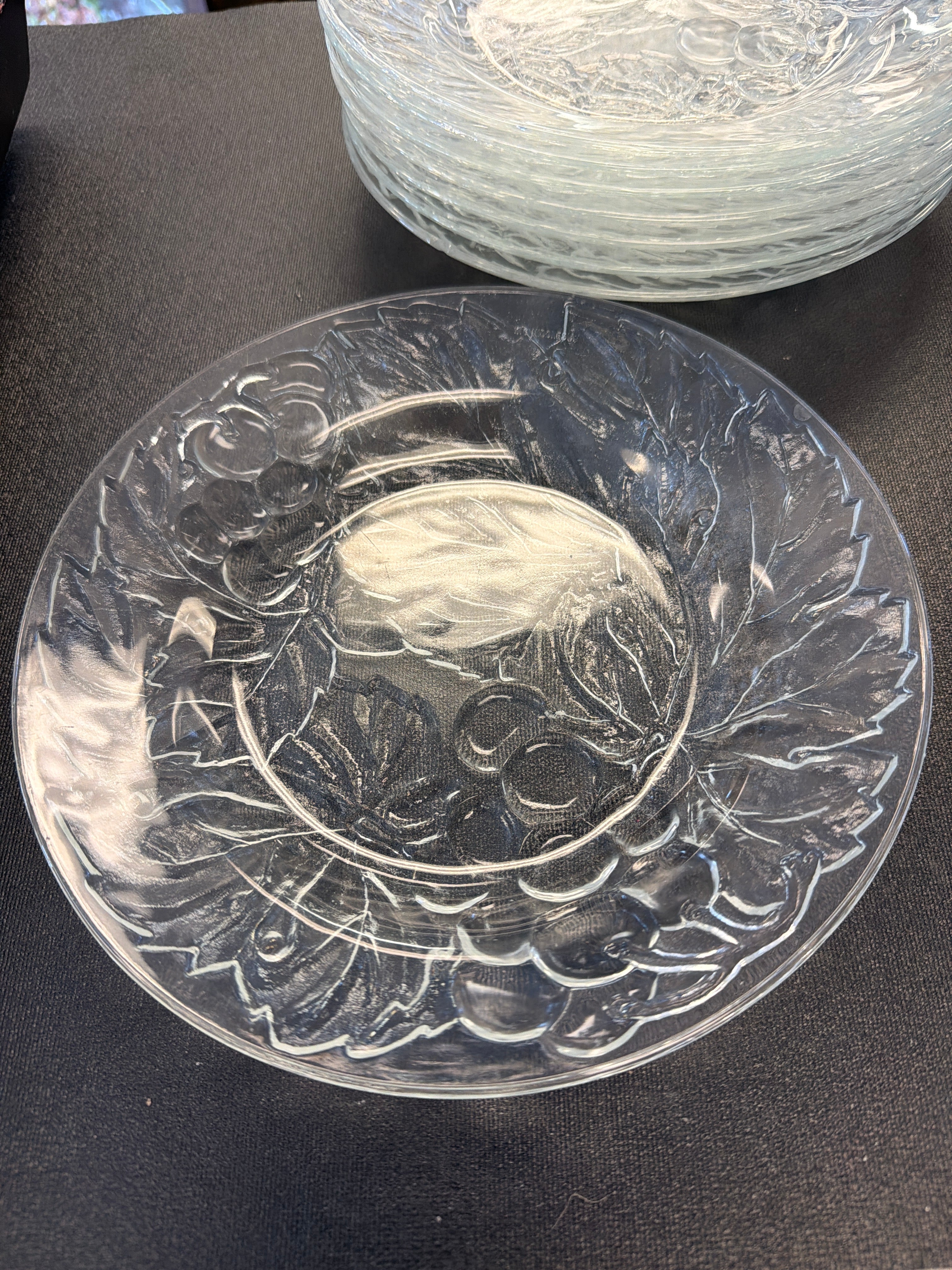 Vintage clear glass plate by KIG Malaysia
