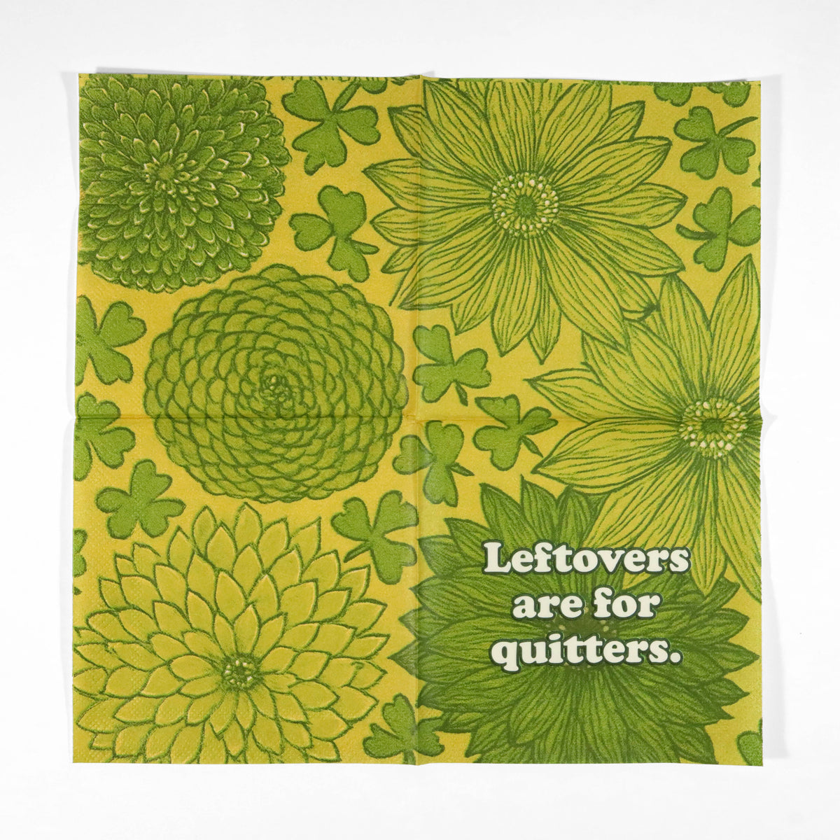 Leftovers Are for Quitters - Funny Retro Cocktail Napkins