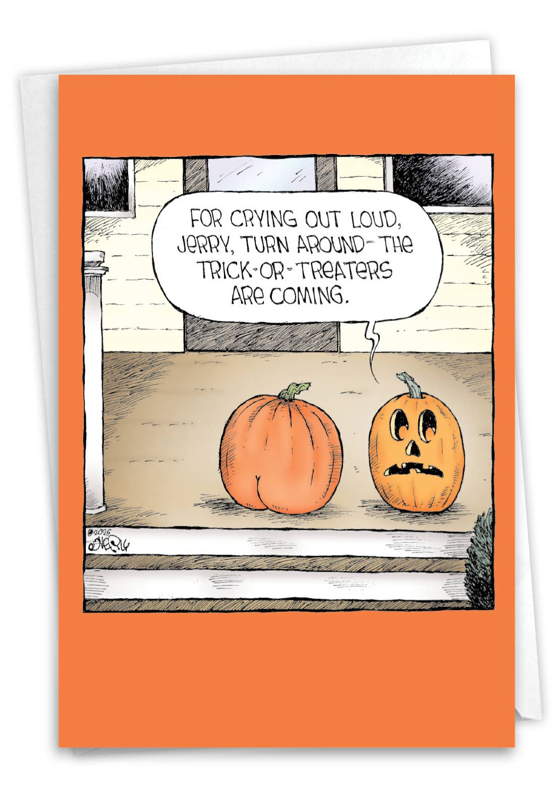 Funny Halloween Greeting Card - Pumpkin Crack