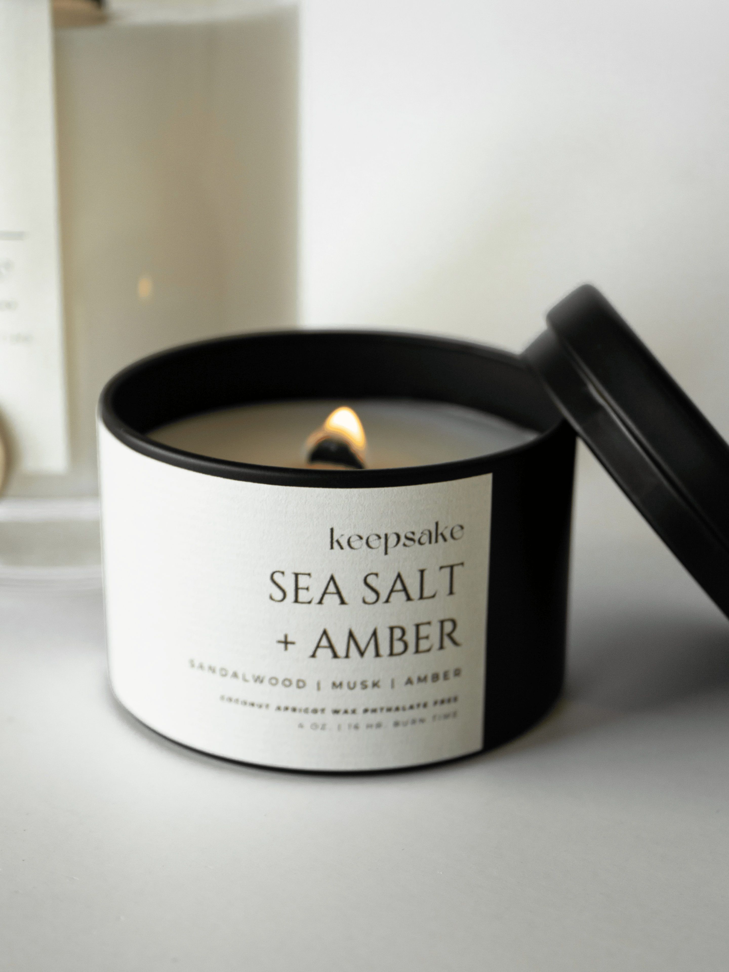 4 oz. Travel Candle - Sea Salt + Amber