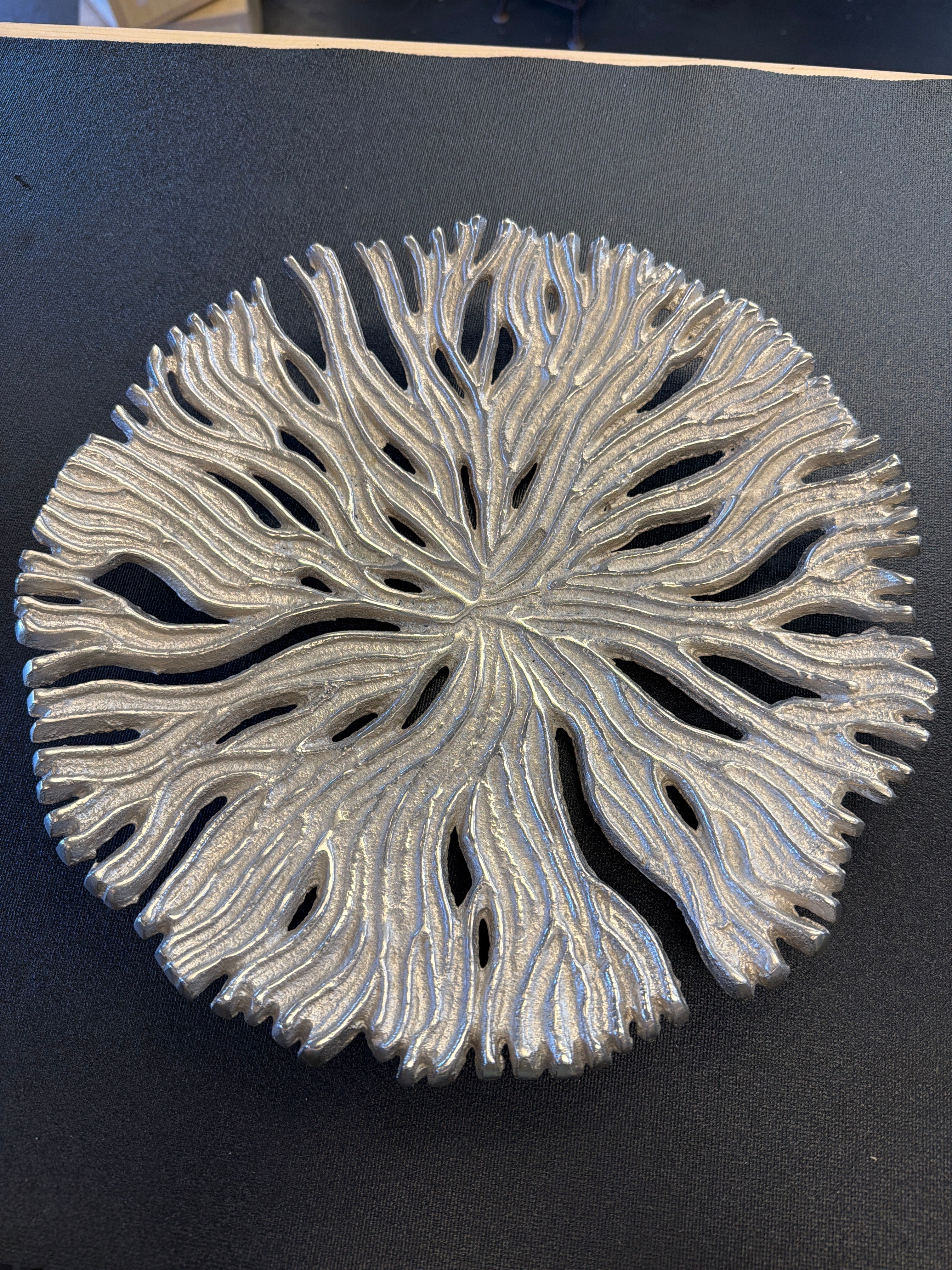 Silver coral platter
