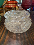 American Brilliant Period cut glass powder or trinket jar