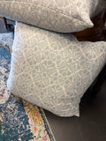Light Blue and White Pillow