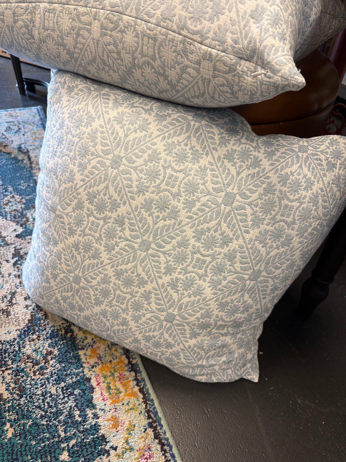 Light Blue and White Pillow