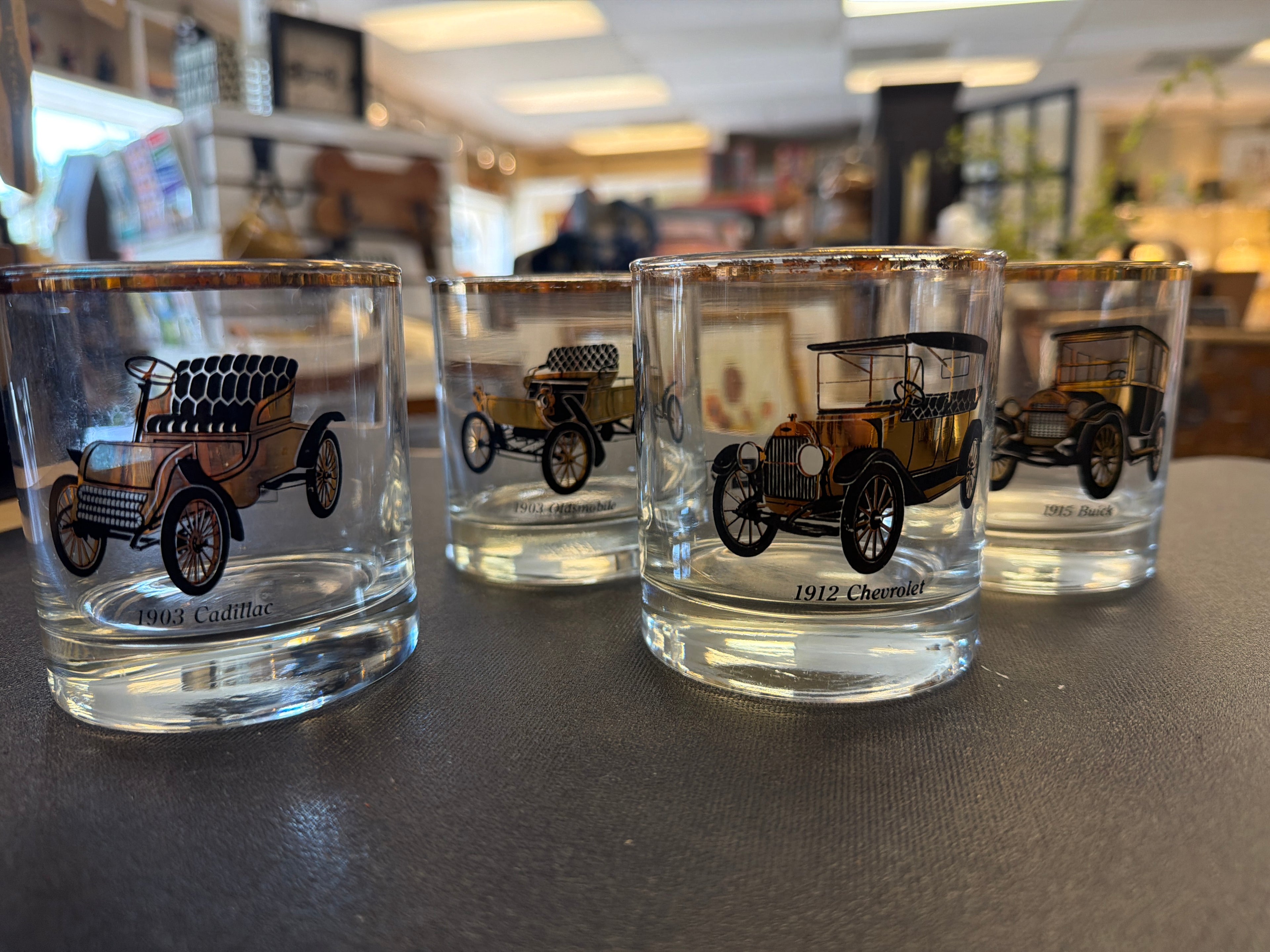 R.B. Harper car cocktail tumblers
