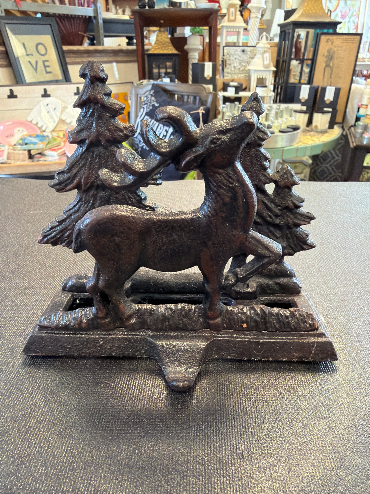 Deer and Pine Stocking Holder