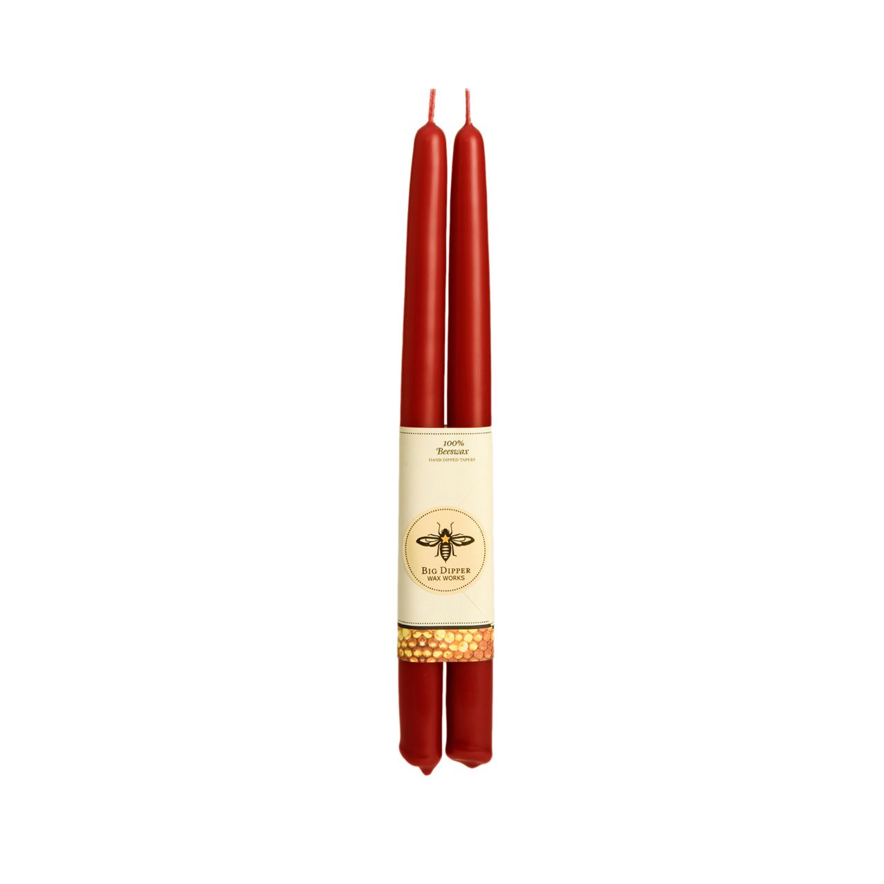 Taper Candles – 100% Pure Beeswax – Hand-Dipped: Natural / Standard (12" x 7/8")