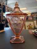 Depression glass candy dish