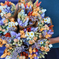 Lavender Peach Dried Bouquet | Pastel Home Decor