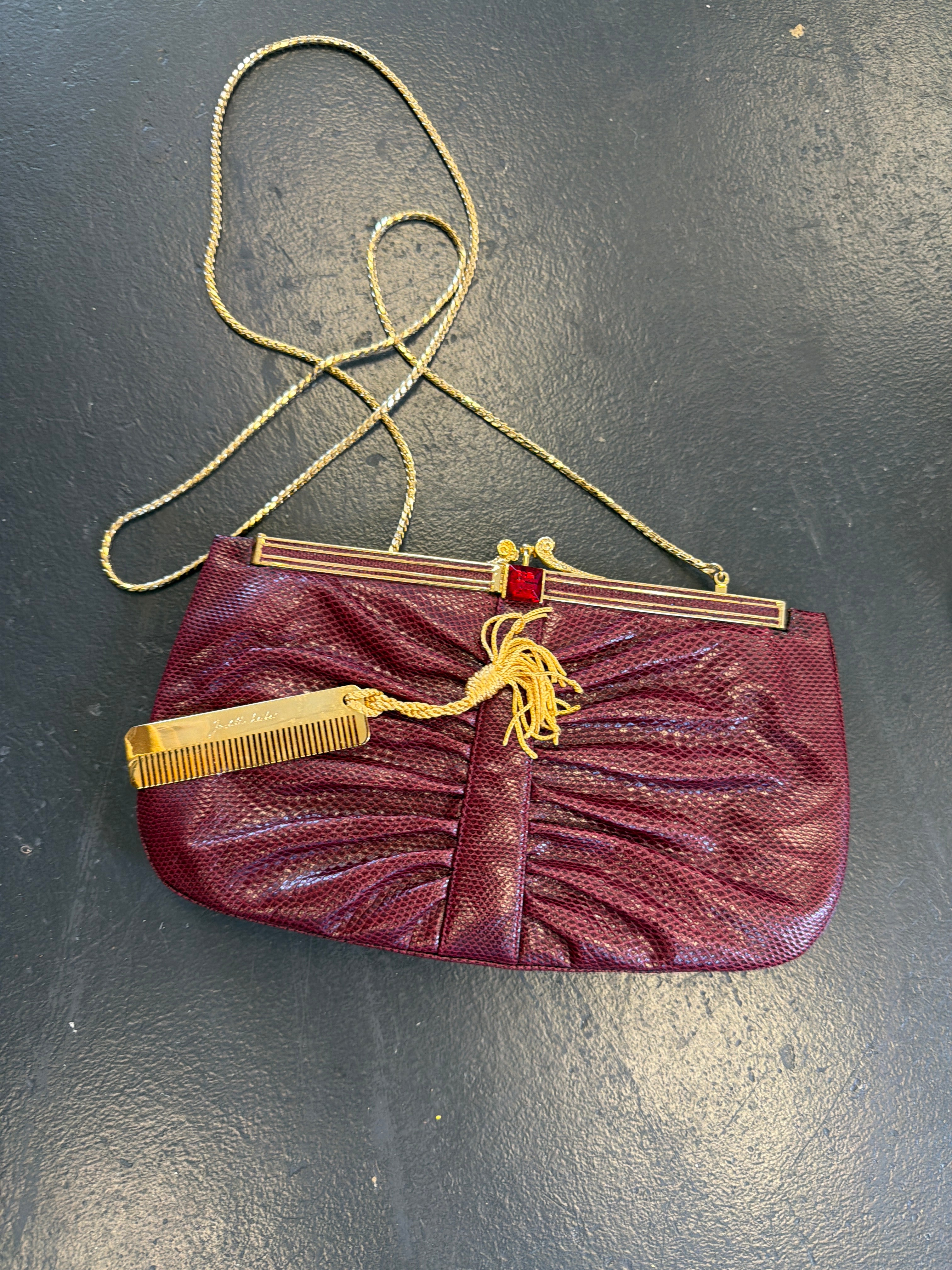 Judith Leiber snakeskin bag