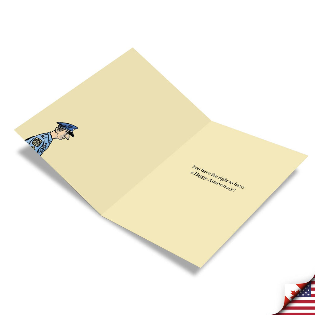 Funny Anniversary Greeting Card - Married Arrest