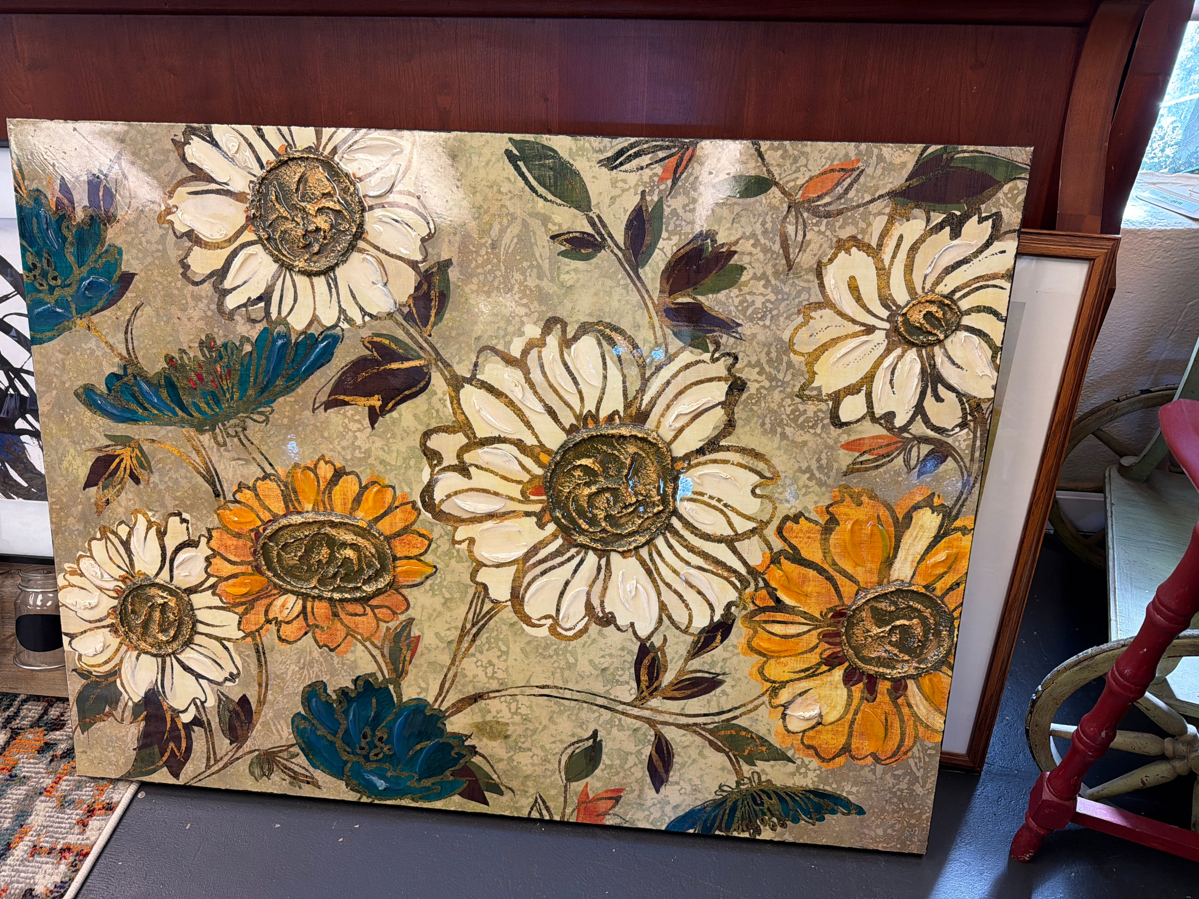 Large Sunflower Oil Painting