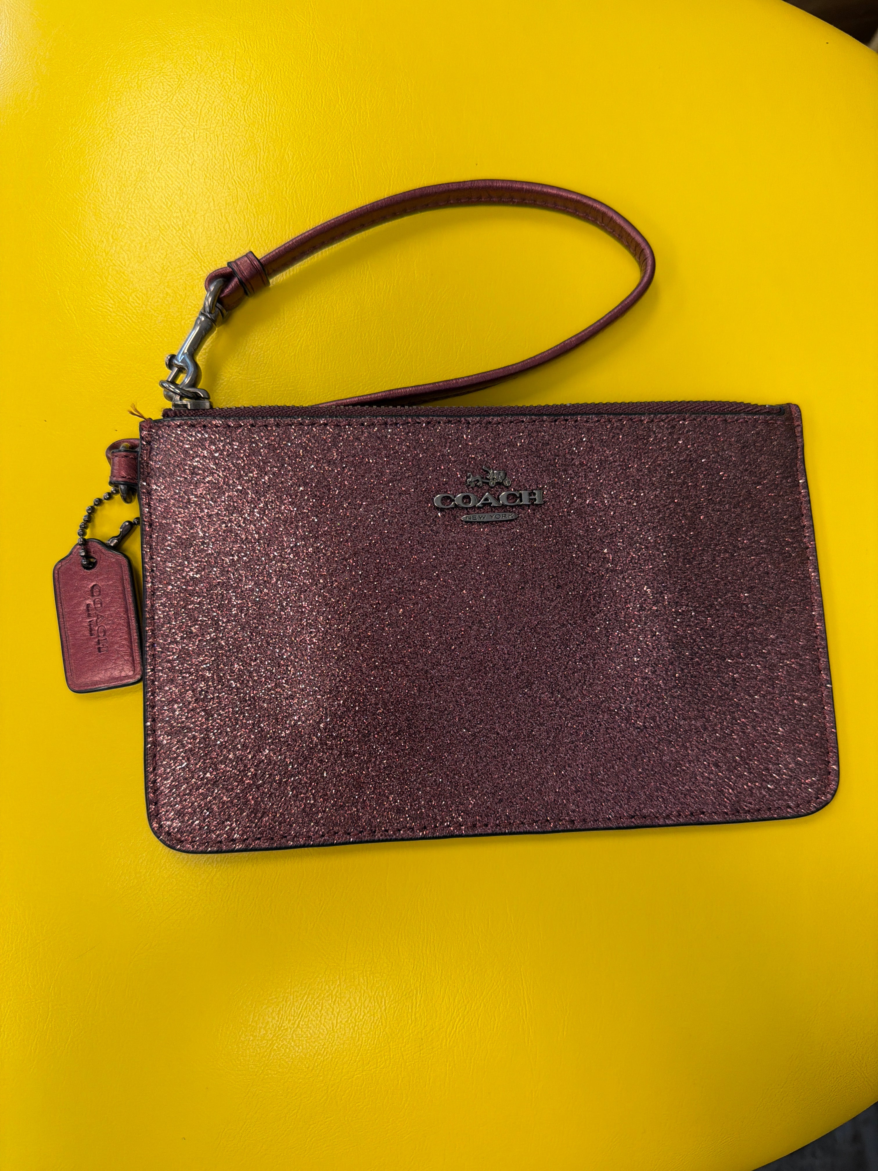 Coach Metallic Glitter Small Wristlet