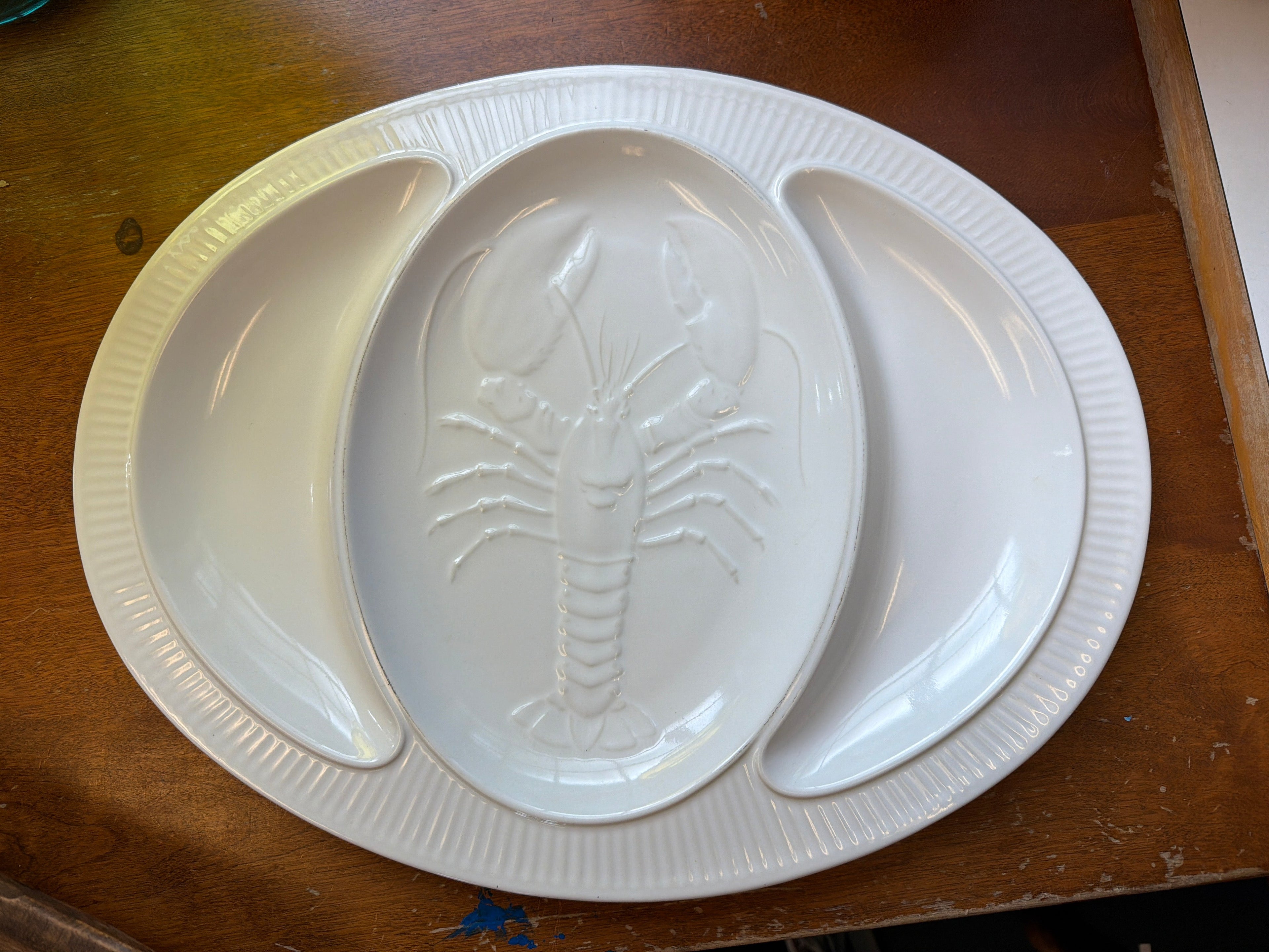 Mikasa vintage Studio Nova white porcelain lobster platter