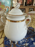 Haviland Limoges White Gold Lidded Sugar Bowl