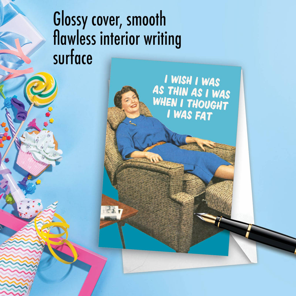 (1 Card) I Wish - Funny Birthday Greeting Card