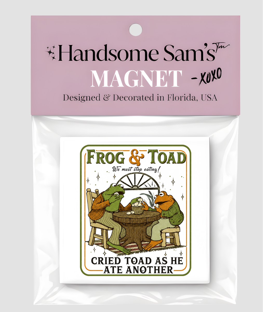Frog & Toad Funny Metal 3 x 3 Magnet