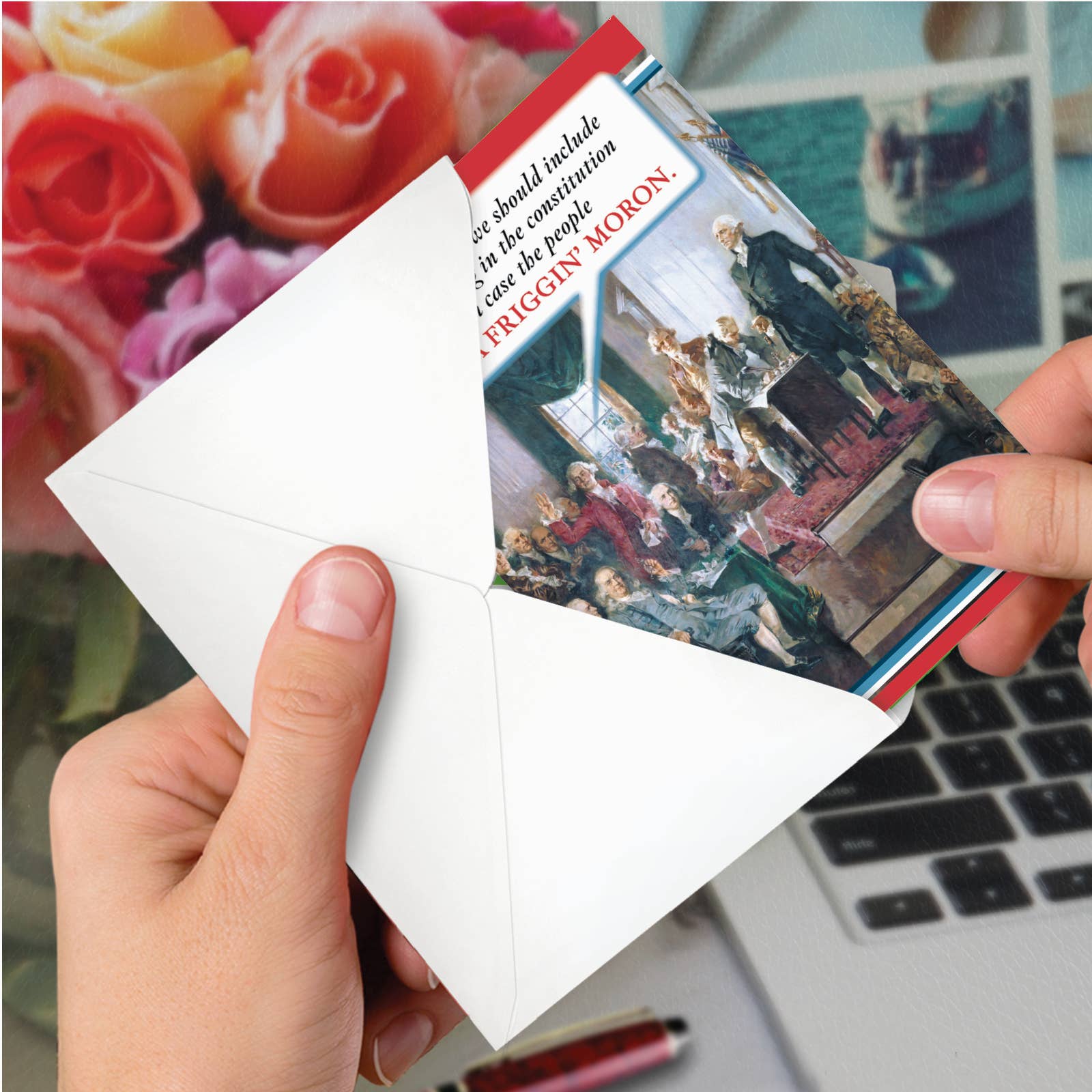 (1 Card) Constitution - Funny Birthday Greeting Card