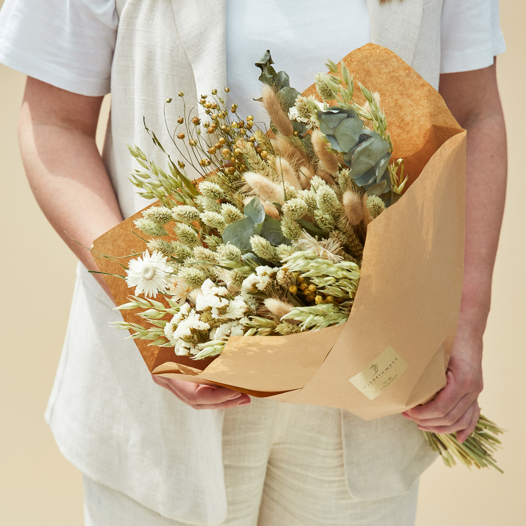 Natural Classic Dried Bouquet | Farmhouse Home Decor