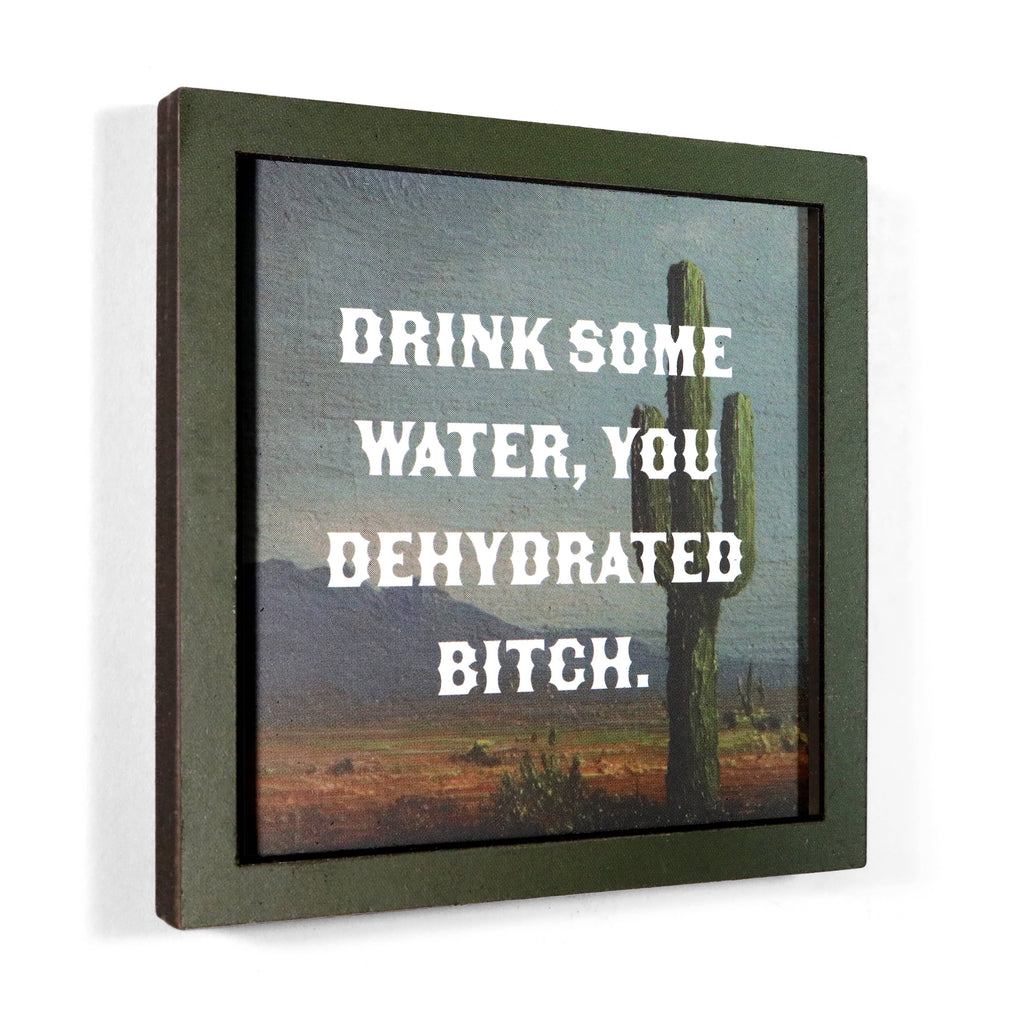 Drink Some Water, You Dehydrated Bitch - Funny Wooden Magnet