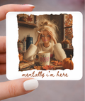 Fall Thanksgiving Doll Face Funny Magnet, 3x3 Metal
