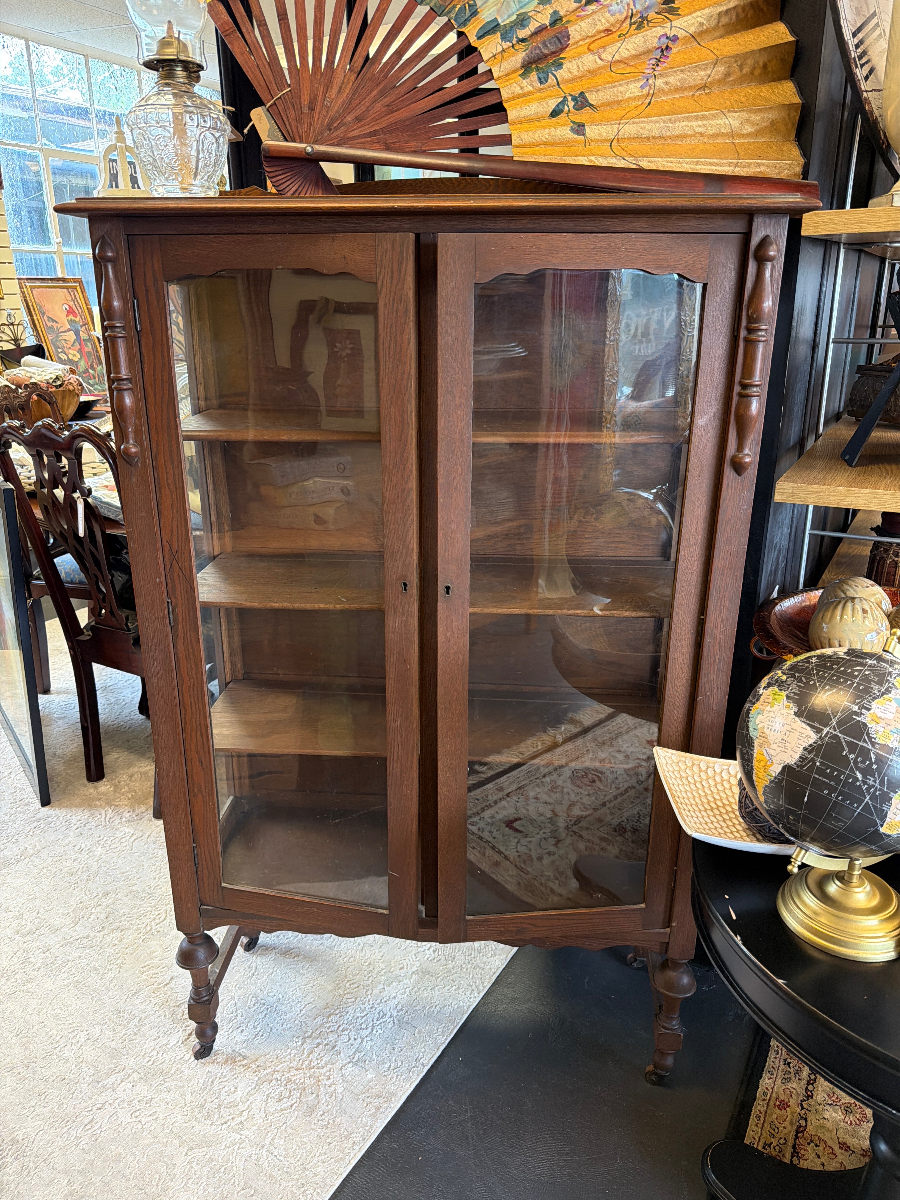 Antique Wooden Display Caninet