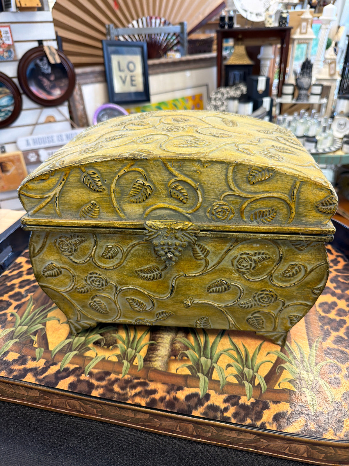 Vintage Green Treasure Box