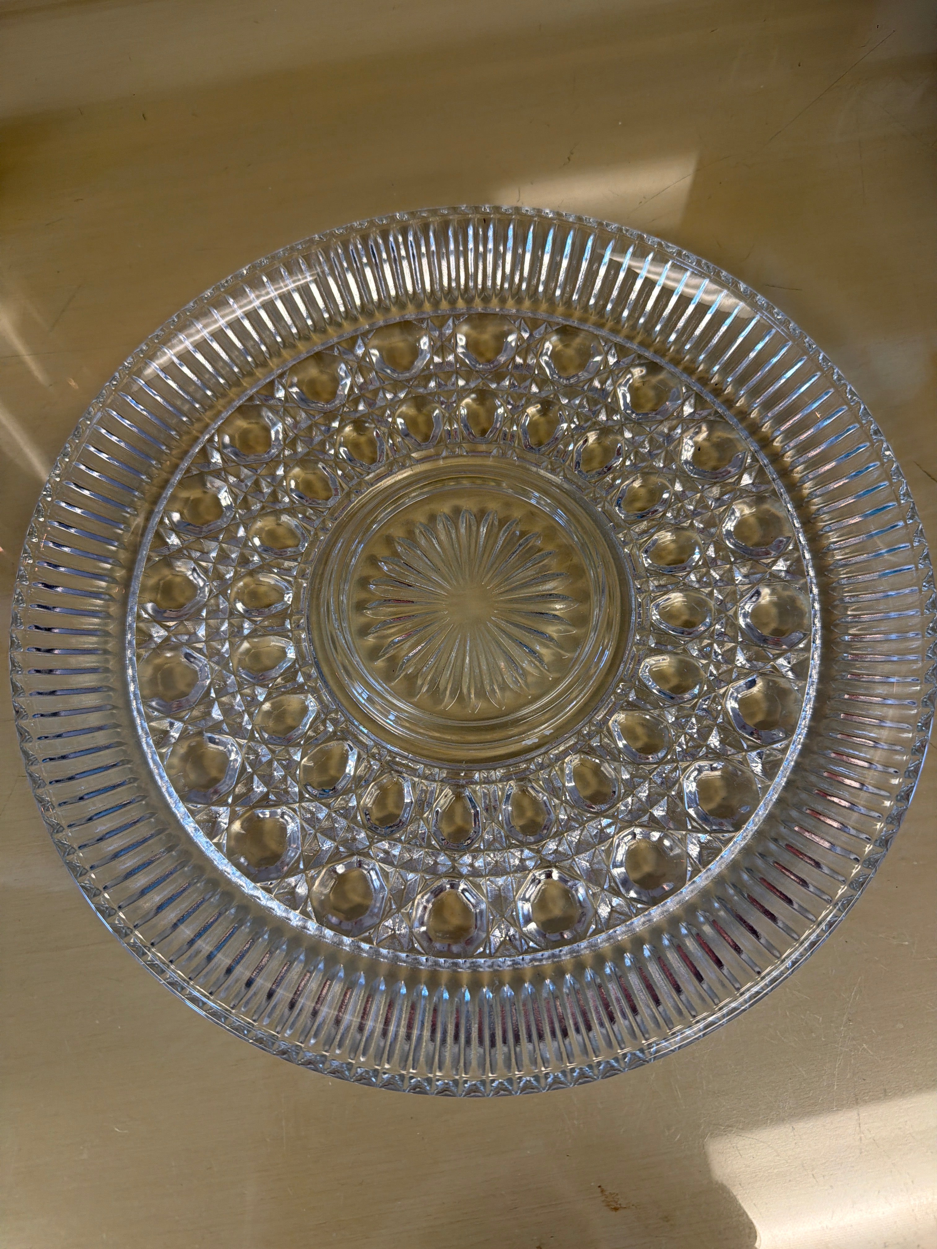 Federal Pressed Glass Serving Plate