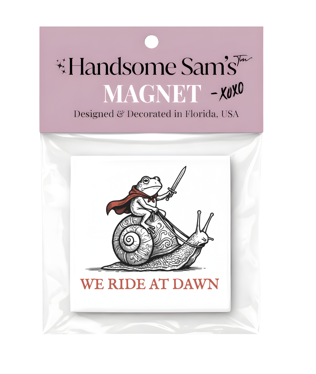 We Ride at Dawn Frog 3x3 Magnet: Default Title