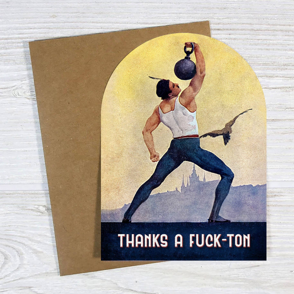 Thanks A Fuck-Ton - Funny Vintage Thank You Card