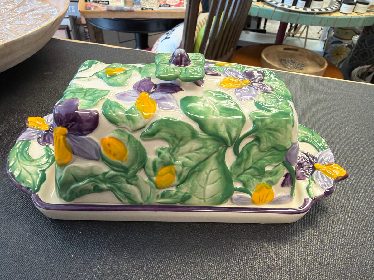 Floral Butter Dish